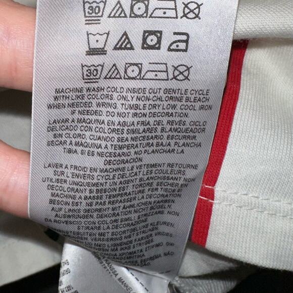 Guess Men’s Embroidered Spell Out Striped Long Sleeve T-Shirt Size Small - Picture 6 of 12